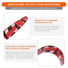 WC HeadbandZ Arctis Nova red prism assembly-instruction guides quick installation.
