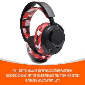 WC HeadbandZ Arctis Nova red prism durability test highlights longevity.