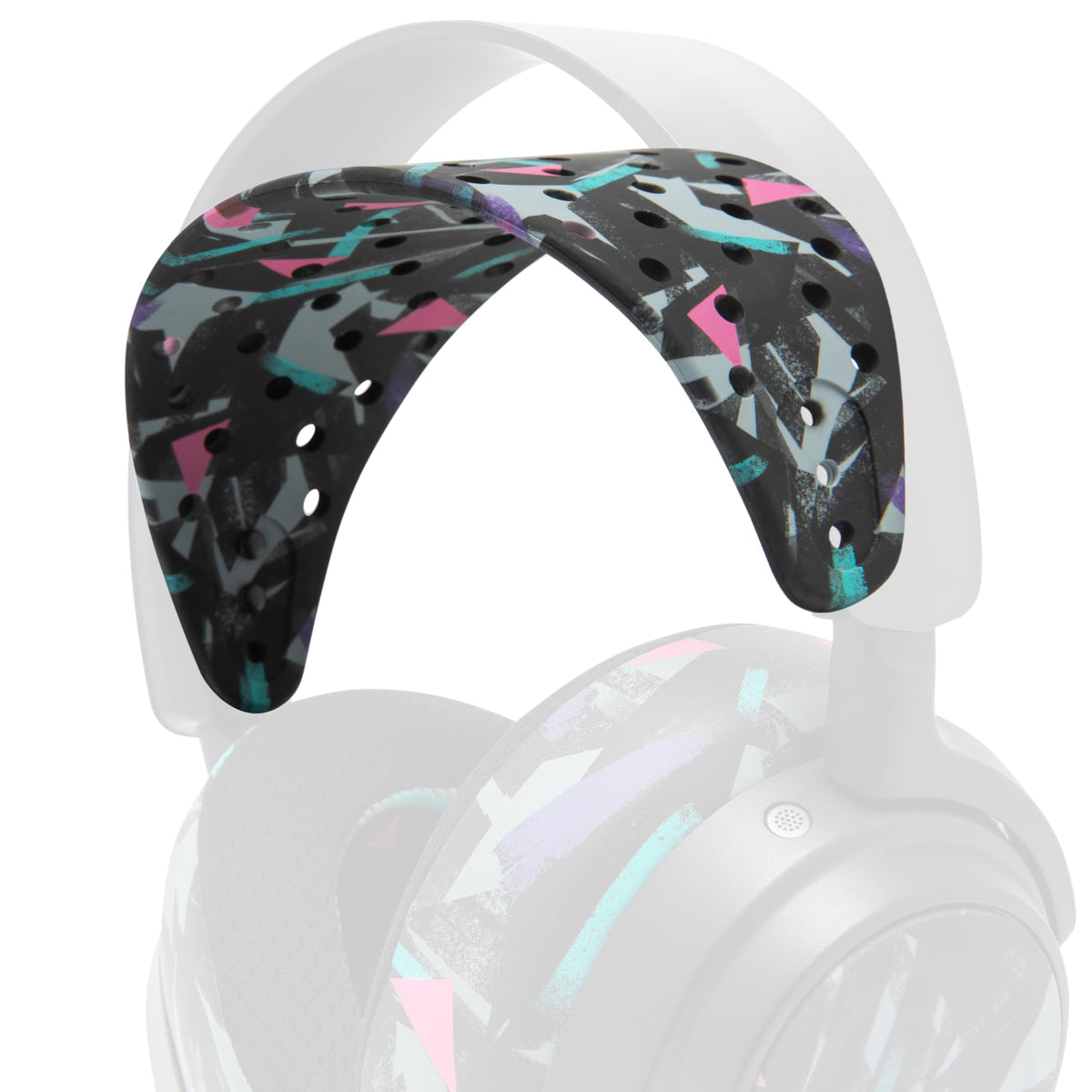 WC HeadbandZ Arctis Nova V2 front view highlights wide silicone band for even weight distribution.