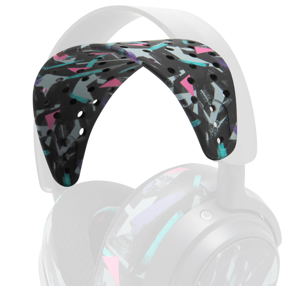 WC HeadbandZ Arctis Nova V2 front view highlights wide silicone band for even weight distribution.