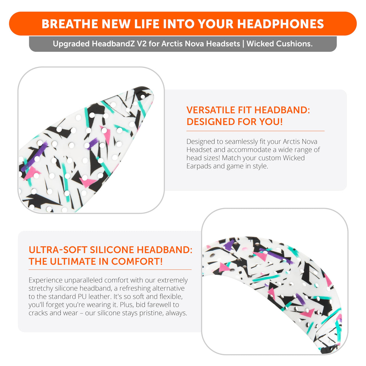 WC HeadbandZ Arctis Nova V2 quick install enables tool-free setup in minutes.