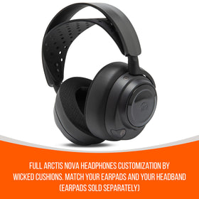 WC HeadbandZ Arctis Nova V2 style consistency with earpads creates cohesive look.