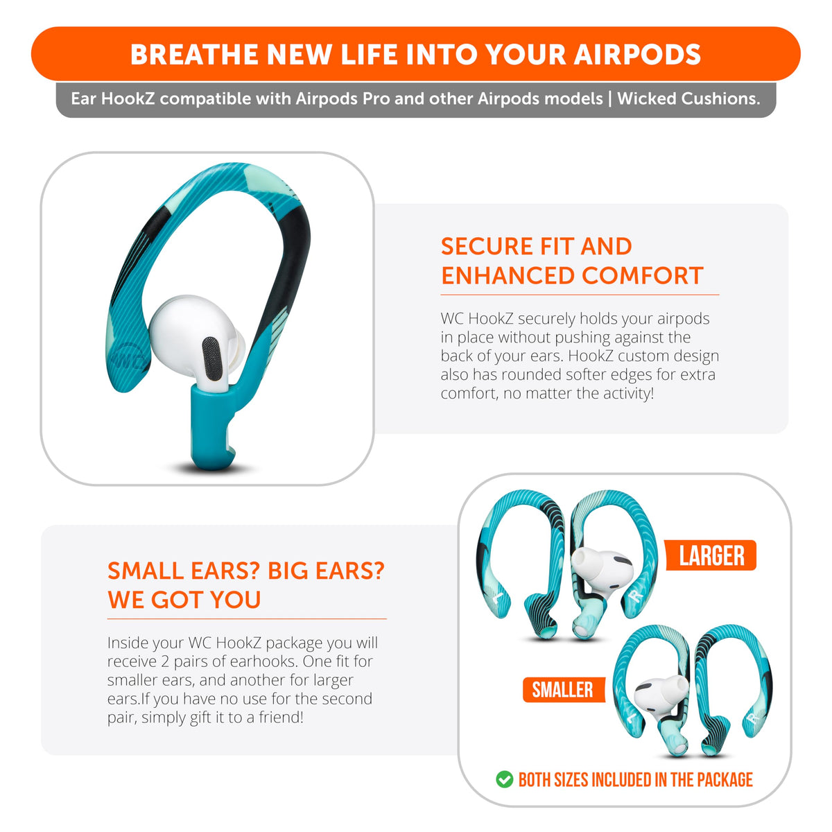 WC HookZ left and right hooks for ergonomic fit