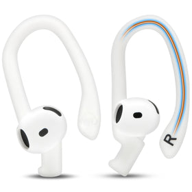 WC HookZ front view on AirPods 4 showing secure fit and sleek profile