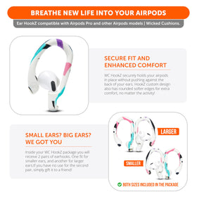 WC HookZ left and right hooks for precise AirPods placement