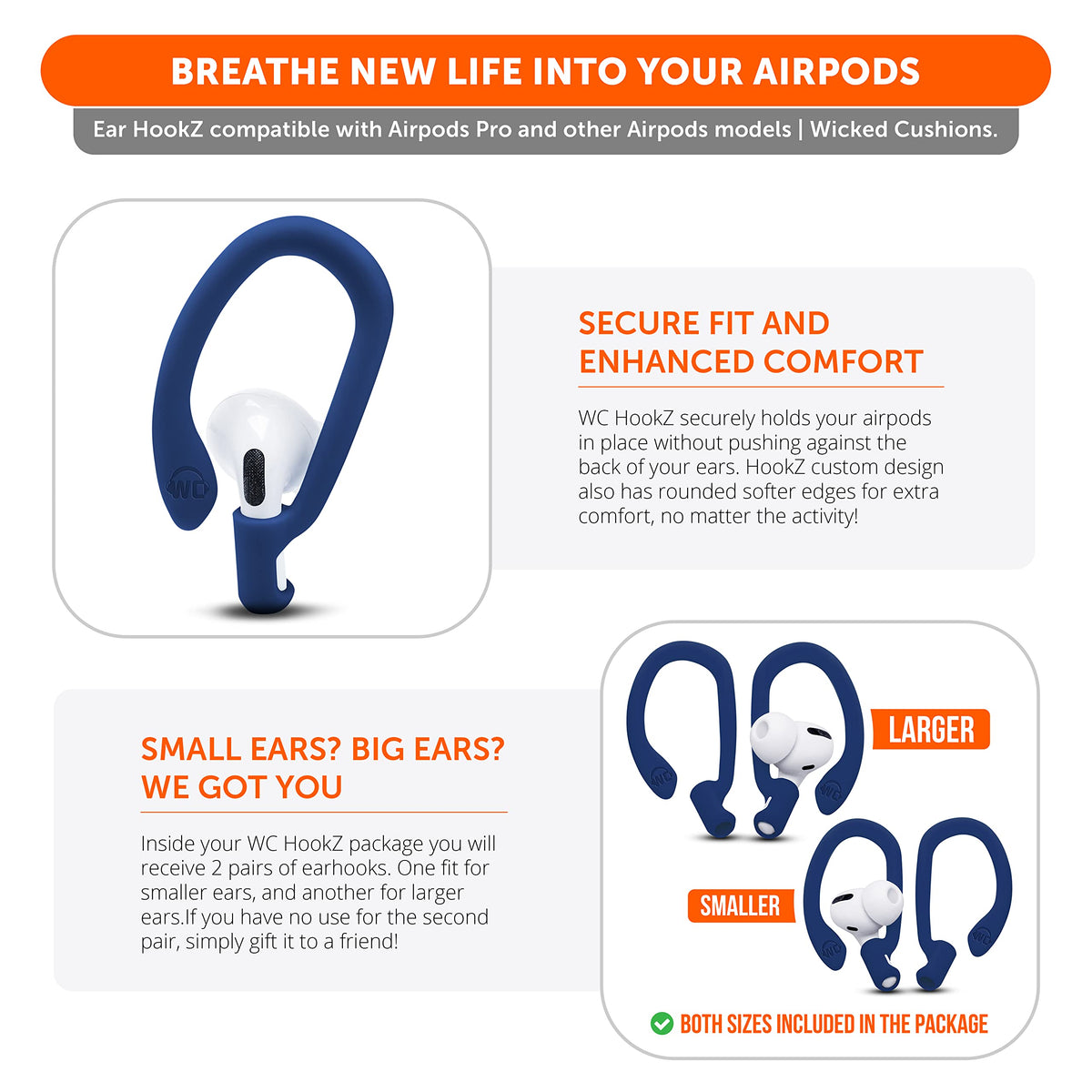 WC HookZ left and right hooks provide a precise fit