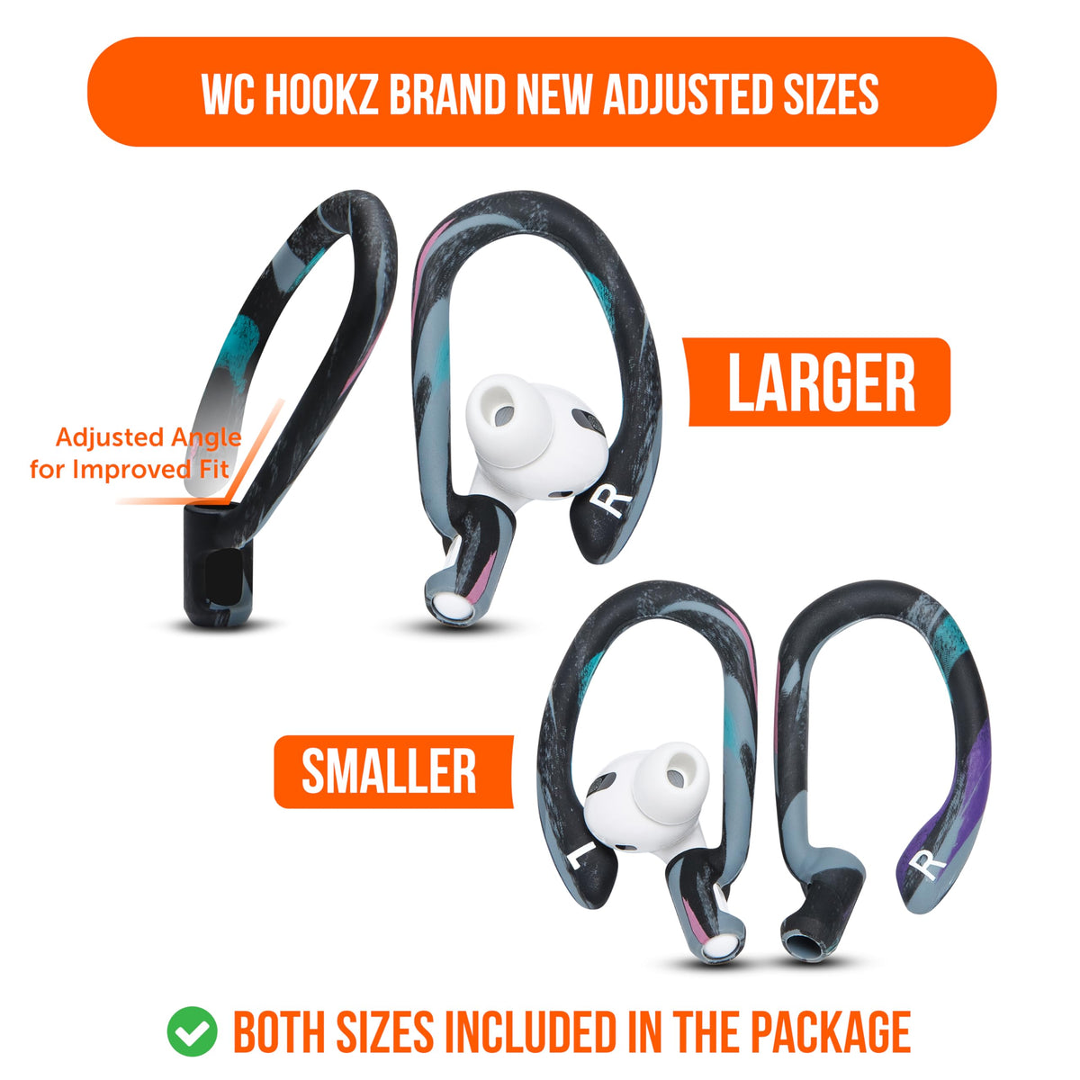 WC HookZ left and right hooks ensure precise alignment for each ear.