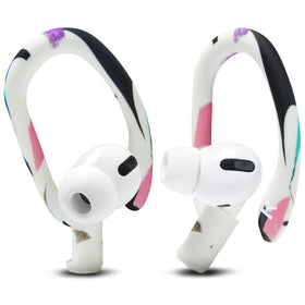 WC HookZ secure-fit over-ear hooks stabilizing AirPods during workouts