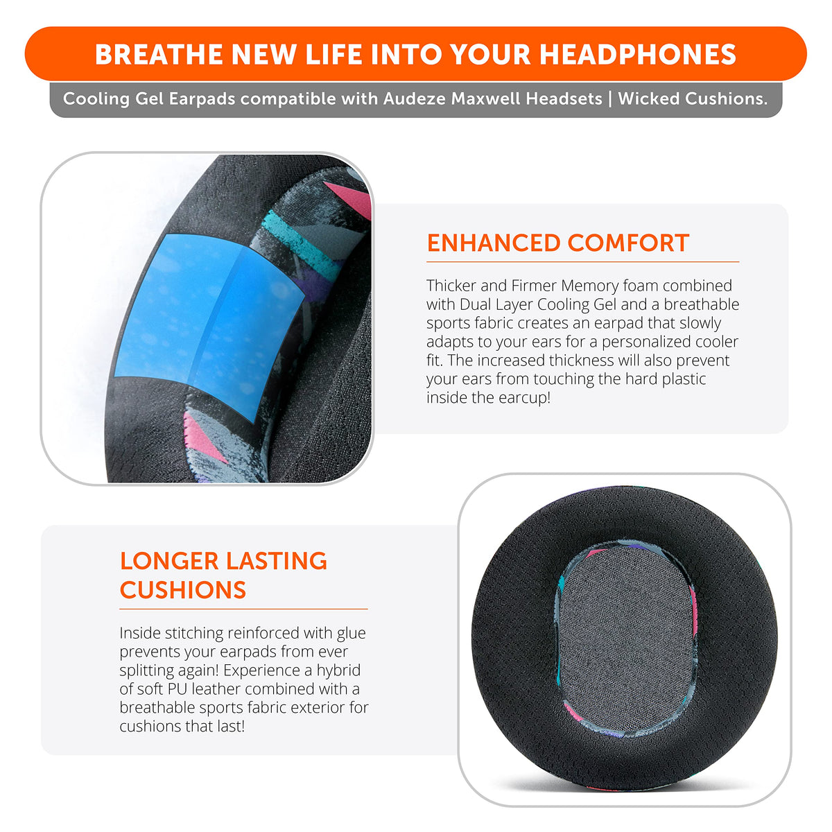 WC kit installed on Audeze Maxwell demonstrating improved comfort during use
