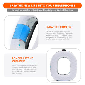 WC Mod Kit A50 installed on Astro A50 headset for improved comfort and balance