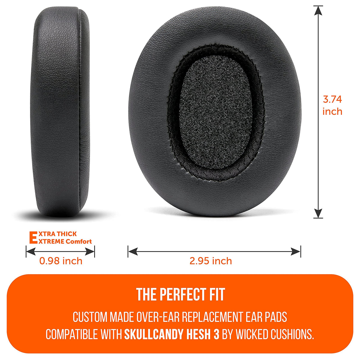 WC PadZ Crusher Evo ear cushions surround the ear to improve noise isolation