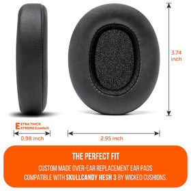 WC PadZ Crusher Evo ear cushions surround the ear to improve noise isolation