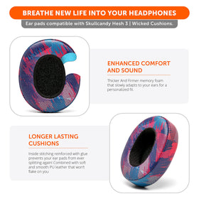 WC PadZ installed on Skullcandy headphones demonstrating secure fit and comfort