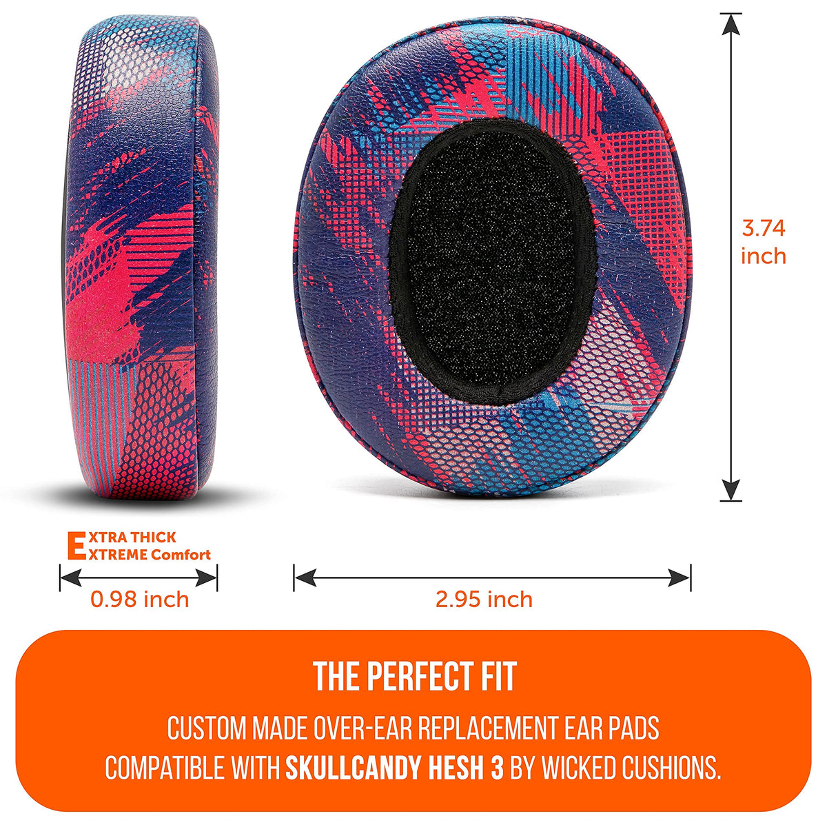 WC PadZ next to ruler for size and scale comparison showing fit accuracy