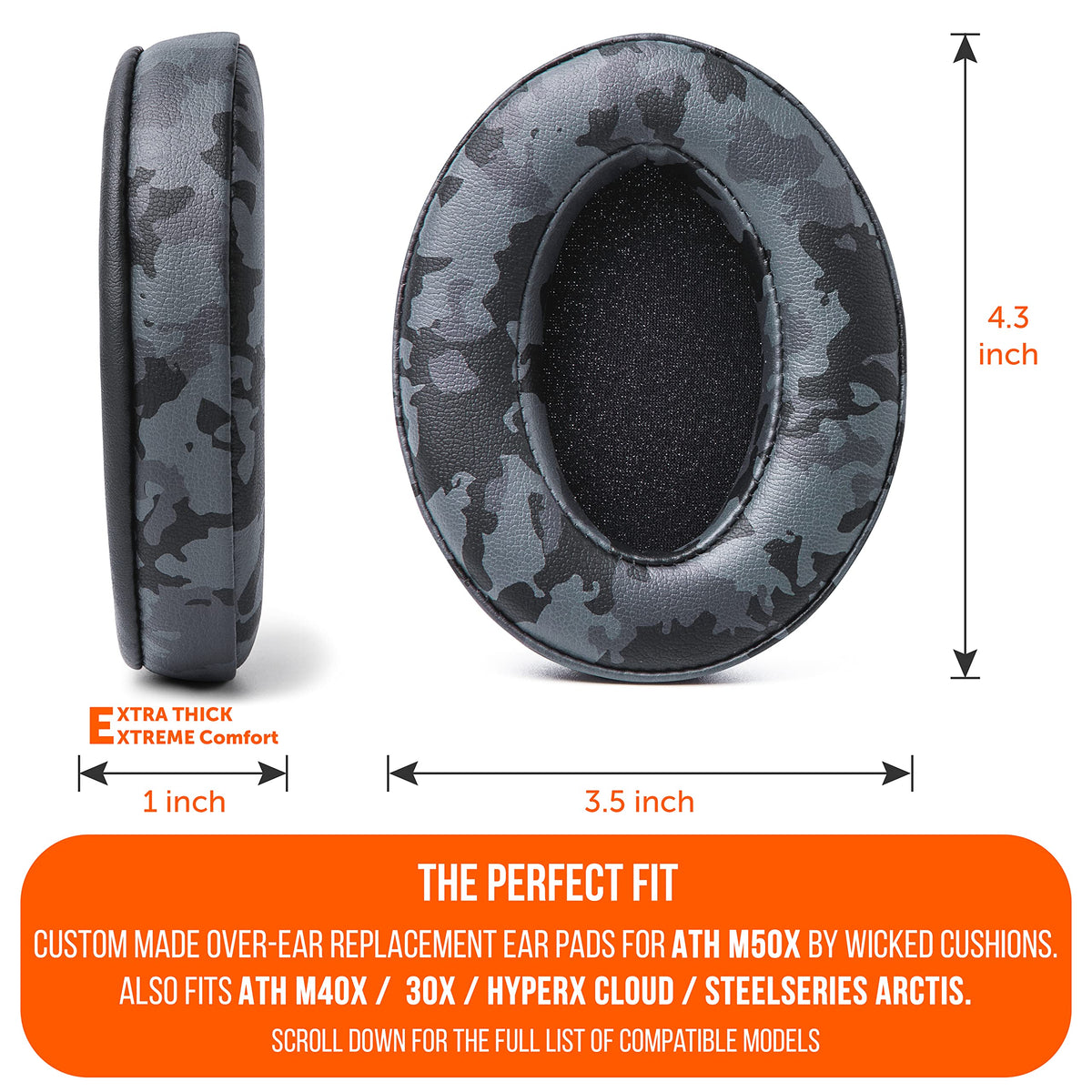 WC PadZ installed on ATH M50X improving fit and passive isolation