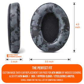 WC PadZ installed on ATH M50X improving fit and passive isolation