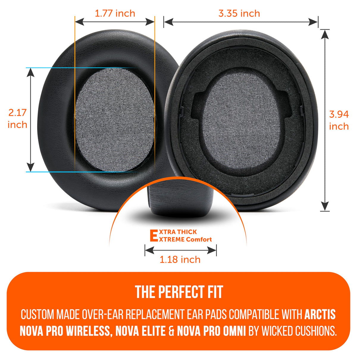 WC PadZ stitching and PU leather detail for rugged durability