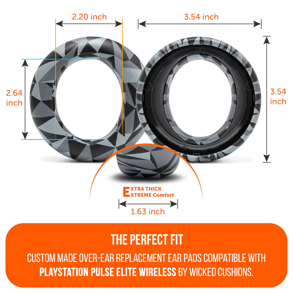WC PadZ Pulse Elite earpads sturdy stitching for long-lasting use