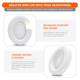 Premium PU leather texture on earpads demonstrating upscale materials