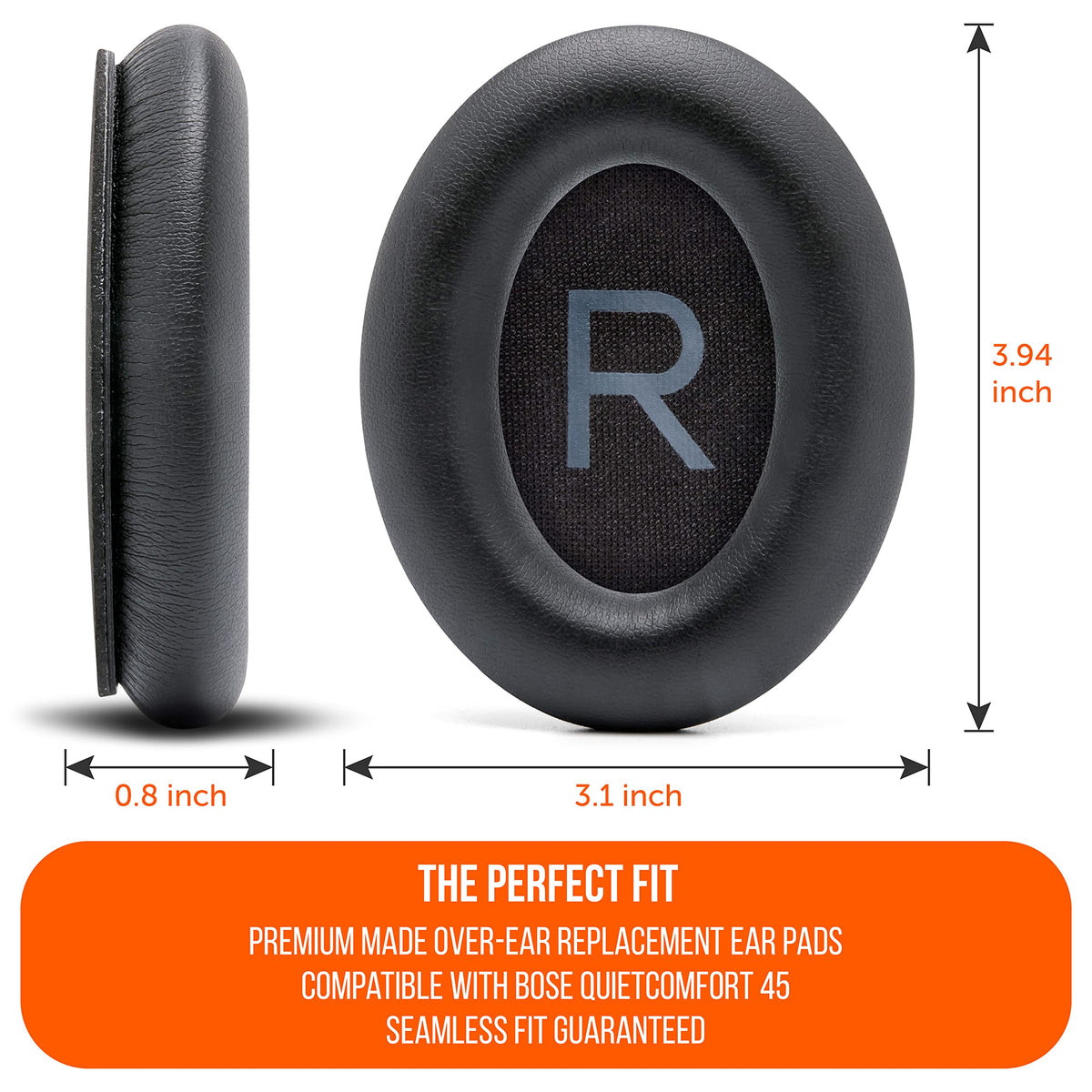 WC PadZ QC45 ear pads improve noise isolation and listening clarity.