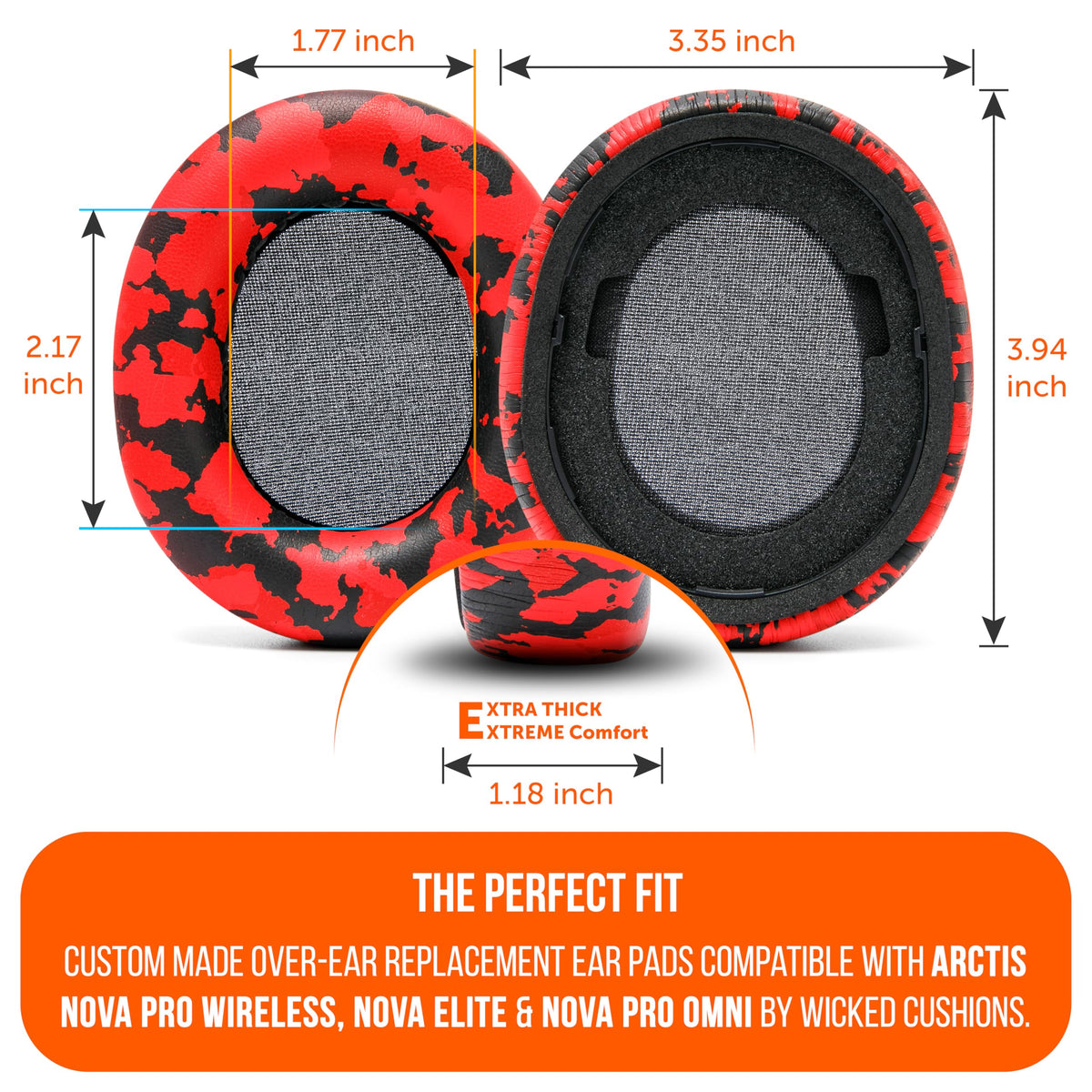 WC PadZ reinforced stitching with upgraded PU leather boosts durability.