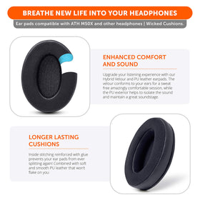 WC PadZ Velour earpads feature thick memory foam and soft velour for lasting comfort