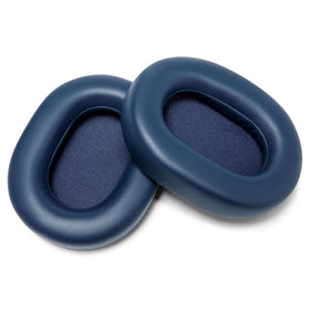 WC PadZ XM5 blue ear pads provide effective noise isolation for travel.