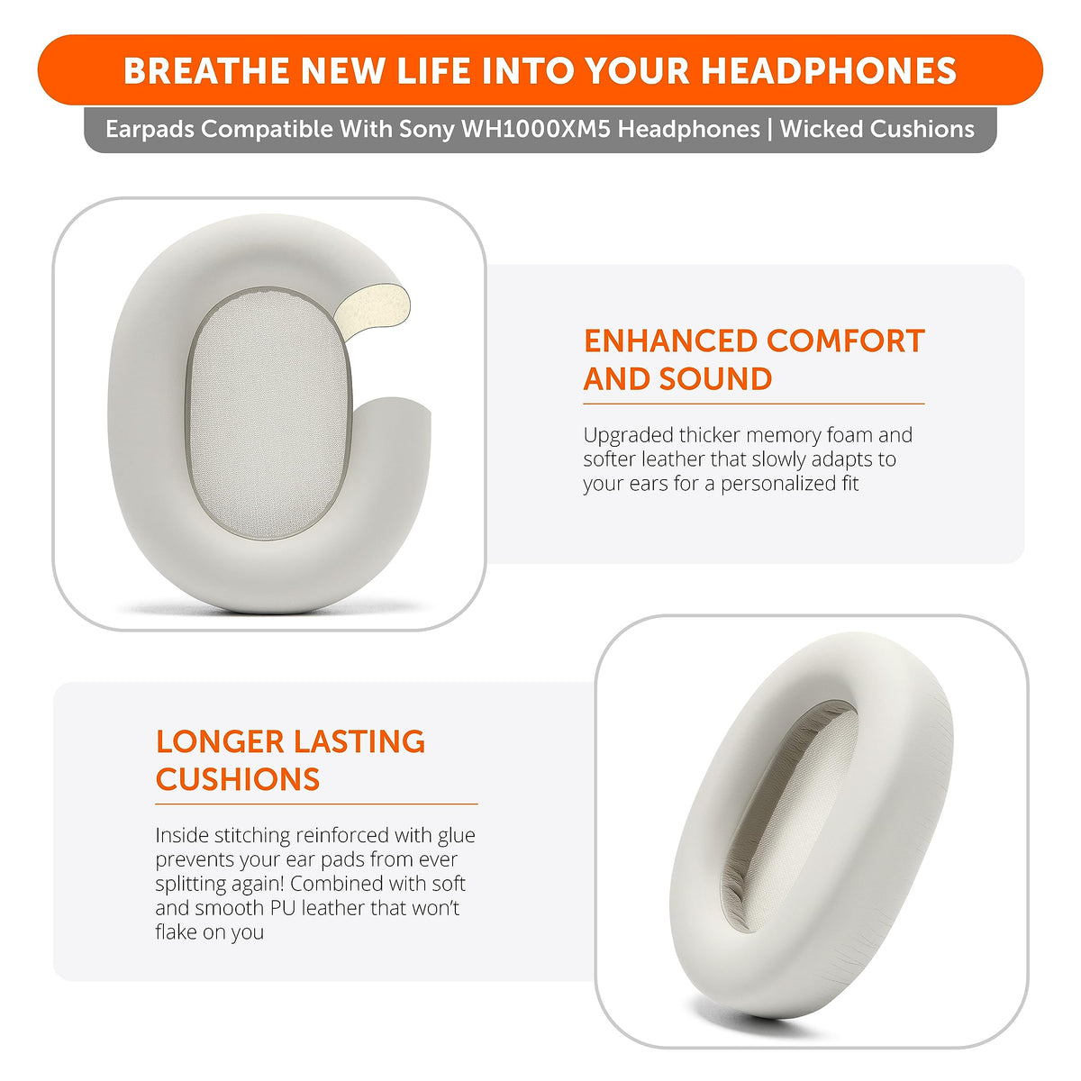 WC PadZ XM5 noise-isolation improves focus on music and calls.