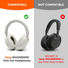 WC PadZ XM5 soft-leather earpads provide plush comfort from day one.