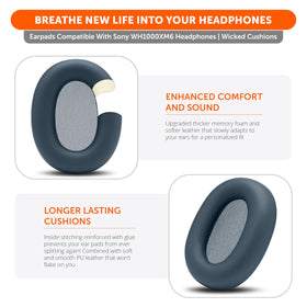 WC PadZ XM6 snug, sealed fit for immersive listening