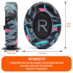 WC reinforced seam stitching detail for stronger, longer-lasting pads