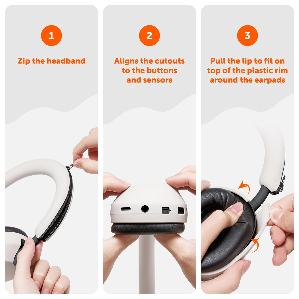 WC ShellZ XM5 precise fit for Sony WH-1000XM5 keeps controls accessible.