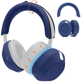 WC ShellZ XM5 exterior shell in blue protects Sony WH-1000XM5 surfaces