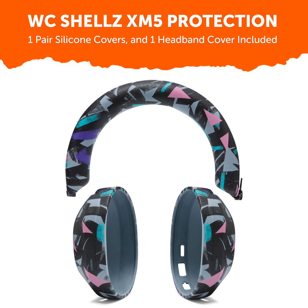 WC ShellZ XM5 style customization with earpads for a personalized look.
