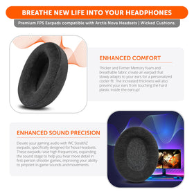 WC StealthZ Arctis Nova comfortable snug fit for extended gaming