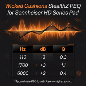 WC StealthZ extra-thick cushion increases ear-to-driver distance.