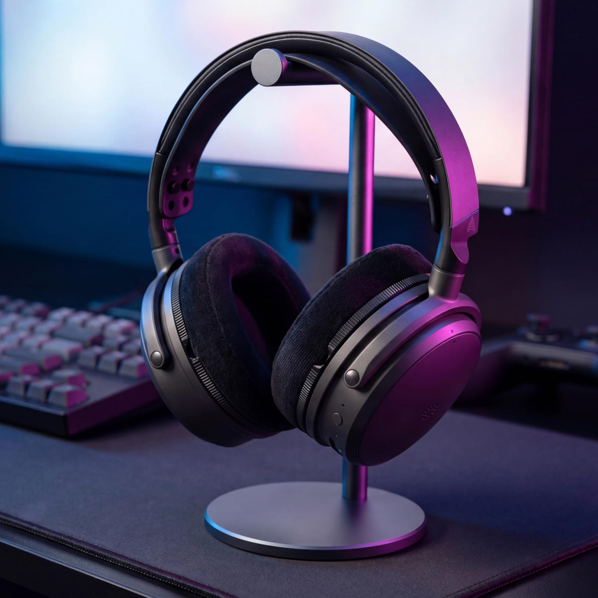 WC StealthZ Maxwell 2 earpads breathable velour for cool gaming comfort