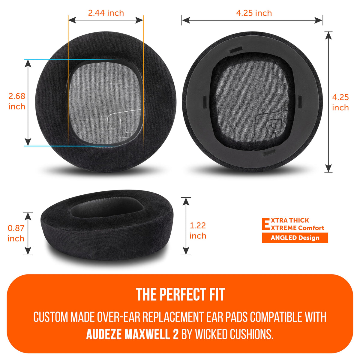 WC StealthZ Maxwell 2 earpads compatibility note for Audeze Maxwell 2 only