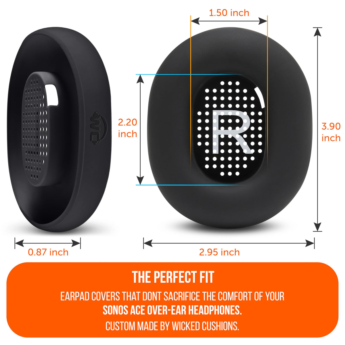 WC SweatZ Ace cover stretches to fit existing earpads securely