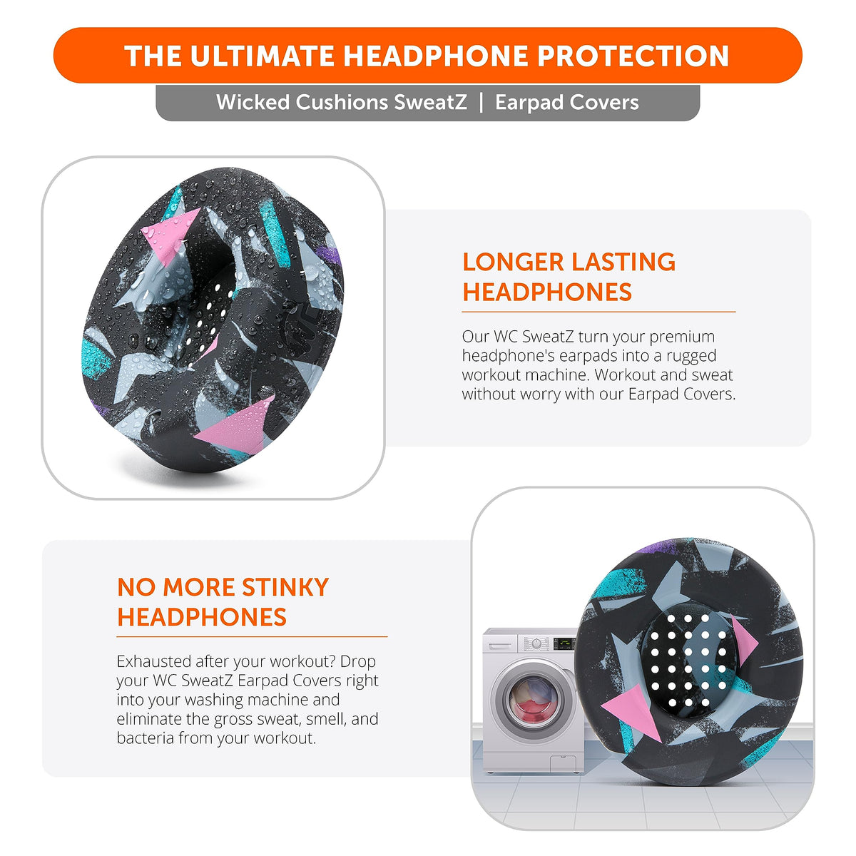 WC SweatZ Beats Solo earpad cover is machine washable for easy cleaning