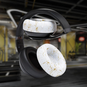 WC SweatZ gold marble pattern detail showing stylish look and protective finish