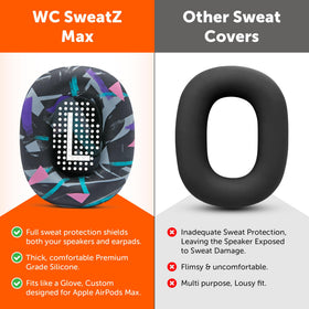 Durable stretch fabric of WC SweatZ Max over the earpad area