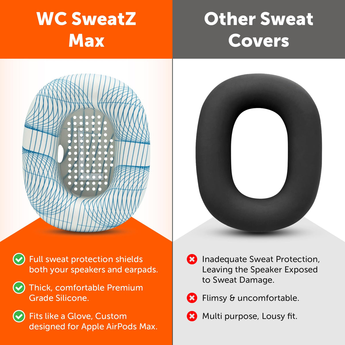 WC SweatZ Max machine-washable covers for easy care