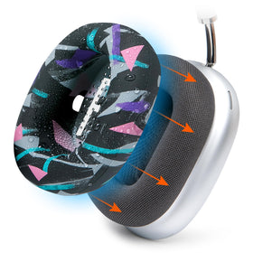 WC SweatZ Max silicone earpad cover on AirPods Max 1 protecting from sweat