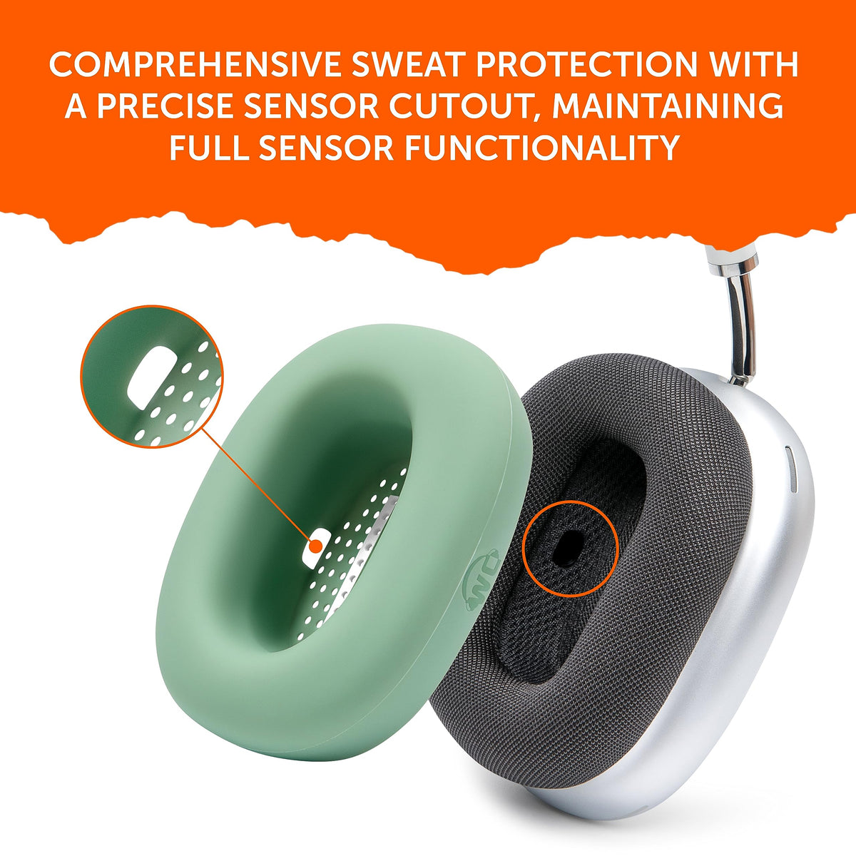Water and sweat resistance helps extend the life of AirPods Max earpads.