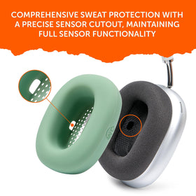 Water and sweat resistance helps extend the life of AirPods Max earpads.