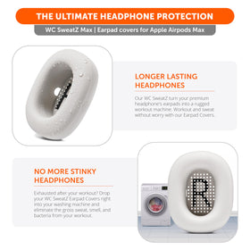 WC SweatZ Max water and sweat resistant material extends earpad life.