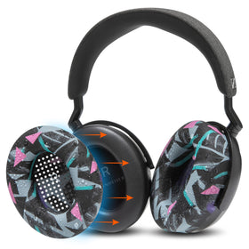 WC SweatZ Momentum 4 earpad cover closeup protects earpads from sweat and moisture