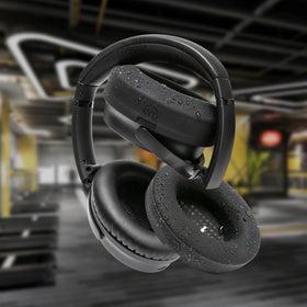 Soft silicone earpad cover on Bose headphones for quick slip-on protection.