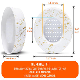WC SweatZ Studio gold marble slip-on-application highlights quick setup